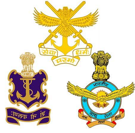 com logo of defence forces