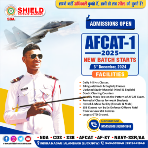 Best defence academy in Lucknow - AFCAT-I 2025 notification out now --- check details