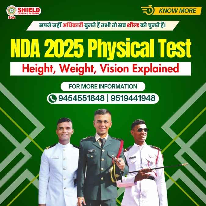 NDA 2025 Physical Test Height, Weight, Vision Explained