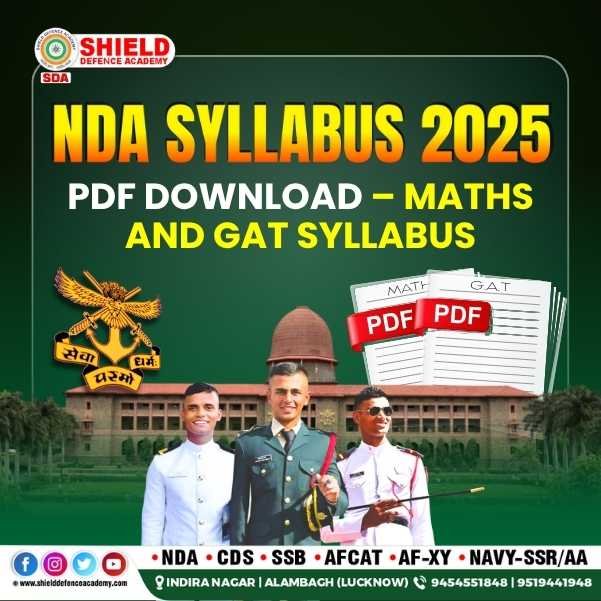 NDA Syllabus 2025 Maths and GAT Syllabus