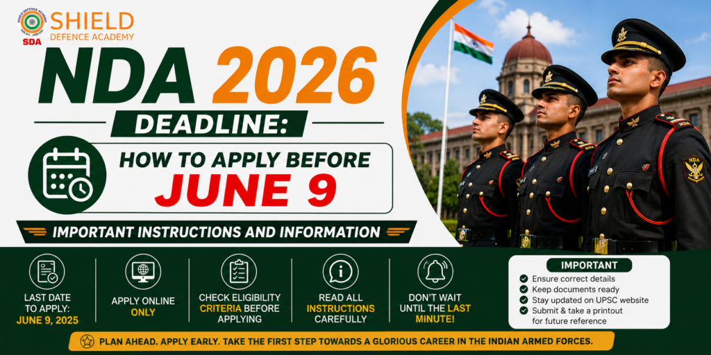 NDA 2026 Deadline How to Apply , know Official instructions Guide